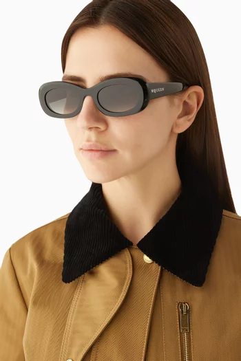 Oval Sunglasses in Acetate