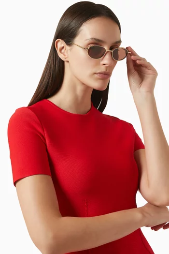 Oval Sunglasses in Metal
