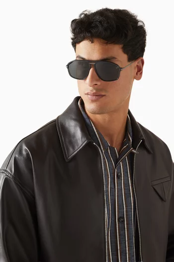 نظارة شمسية أفياتور بإطار أسيتات ومعدن