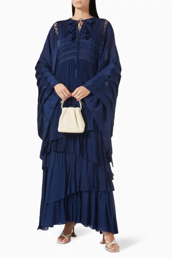 Ruffle Maxi Dress in Chiffon