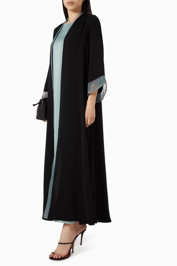 Bead-embellished Abaya Set