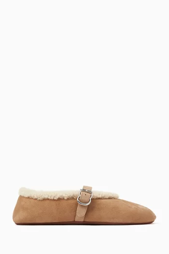 Ballet Flats in Merino Shearling