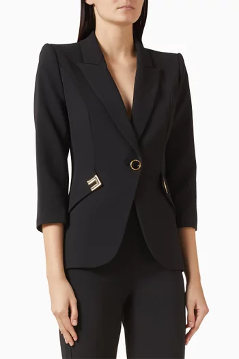 Double-layer Jacket in  Stretch-crêpe