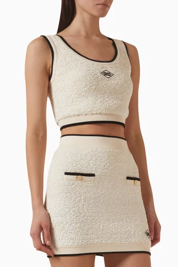 Logo Crop Top in Chenillé