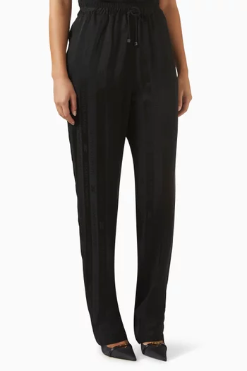 Drawstring-waist Pants in Satin