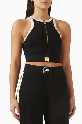 Crop Knit Top in Viscose Blend