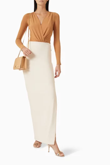 V-neck Bodysuit in Georgette