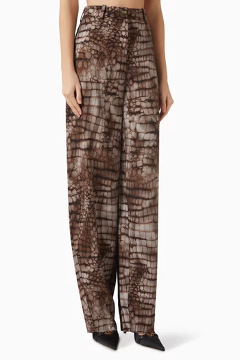Alligator Print Pants in Jersey