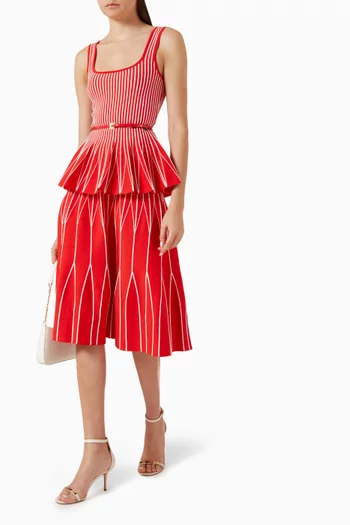 Knit Peplum Top in Viscose Blend