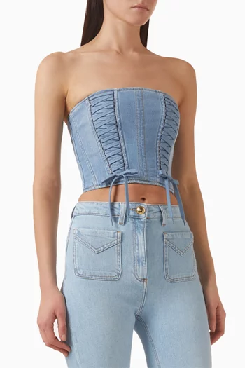 Bustier Top in Denim
