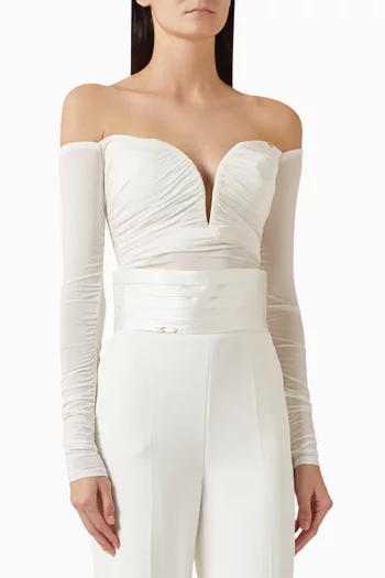 Drape Off-shoulder Bodysuit