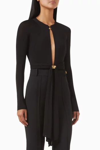 Front-keyhole Bodysuit in Jersey