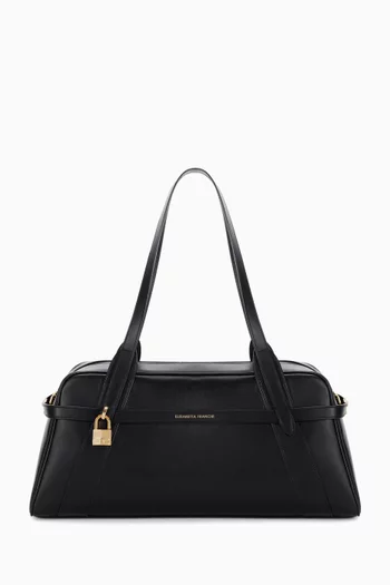 حقيبة كتف متوسطة جلد