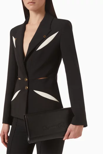 كلاتش بشعار الماركة البارز جلد