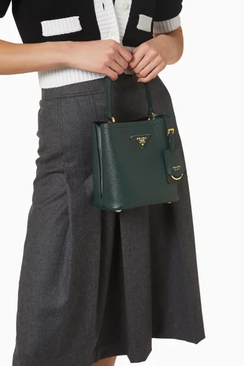 حقيبة بانييه ميني بيد علوية جلد سافيانو