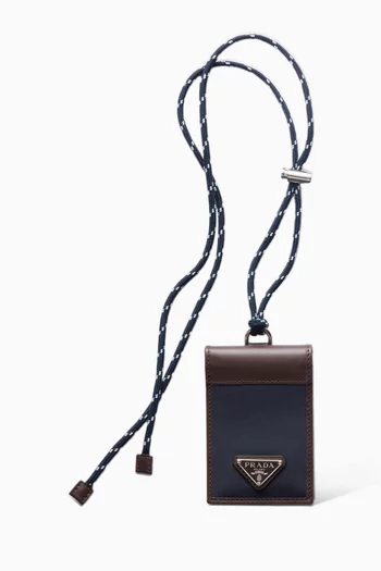 Speedrock Card Case with Strap in Re-Nylon & Leather