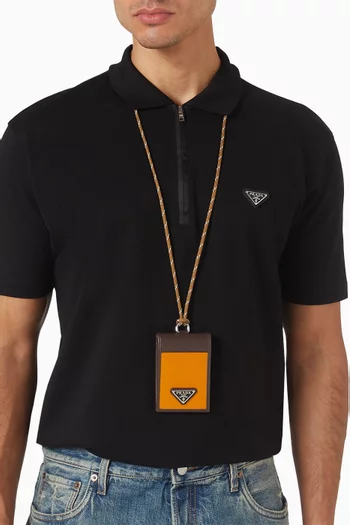 Speedrock Card Case with Strap in Re-Nylon & Leather