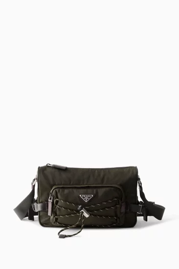 Speedrock Shoulder Bag in Re-Nylon & Leather