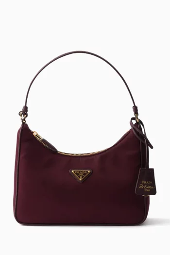 Mini Re-Edition Hobo Bag in Re-Nylon