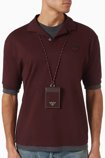 Speedrock Card Case with Strap in Re-Nylon & Leather