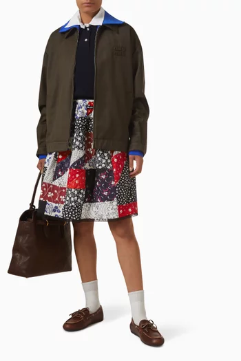 Patchwork Mini Skirt in Poplin