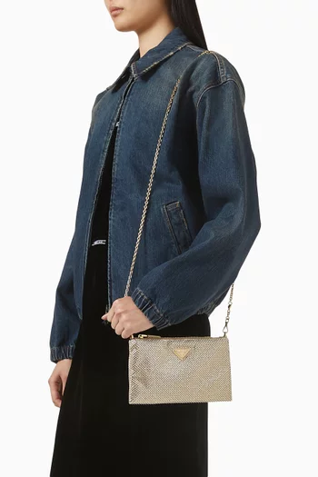 كلاتش ميني مرصع بالكريستال ستان