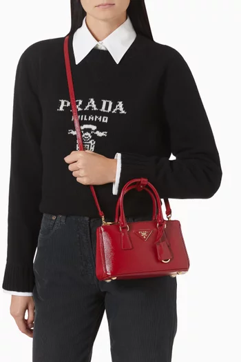 Mini Galleria Tote Bag in Patent Saffiano Leather