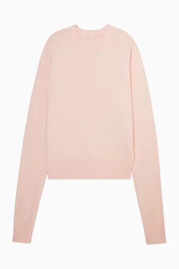 Sweater Knits Ribbed Fitted Crew Neck