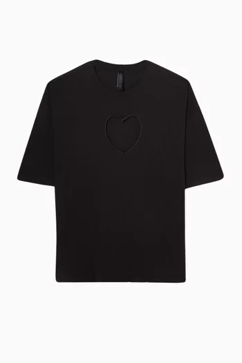 Worn In Jersey Oversized Heart T-shirt