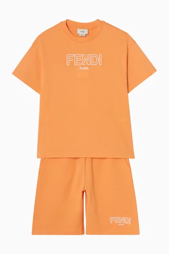 Logo-embroidered Shorts in Cotton