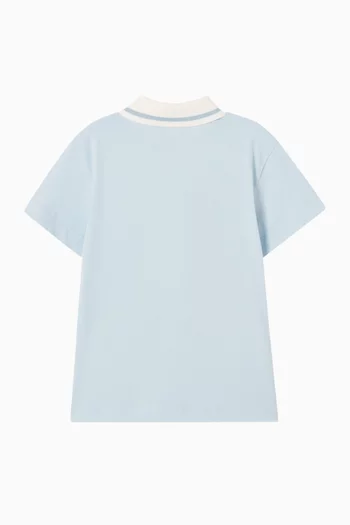 Logo-embroidered Polo Shirt in Cotton Pique