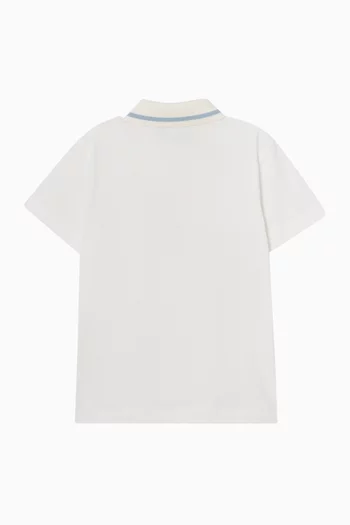 Logo-embroidered Polo Shirt in Cotton Pique