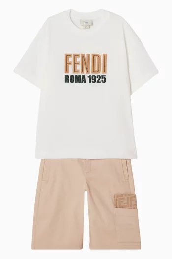 Embroidered Logo T-shirt in Cotton