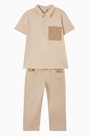 تي شيرت بولو بجيب ونقشة شعار الماركة