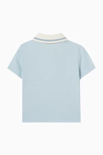 Logo-embroidered Polo Shirt in Cotton-pique