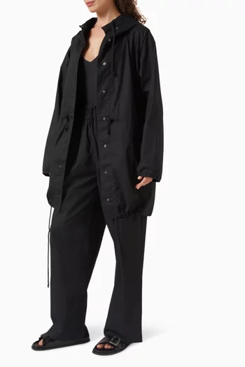 Oversized Anorak Jacket in Woven-cotton