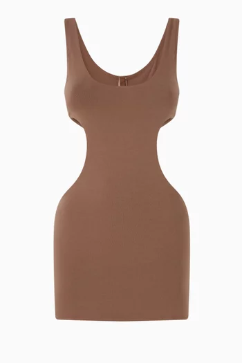 Cotton Jersey Cut-Out Mini Dress