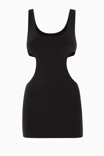Cotton Jersey Cut-Out Mini Dress