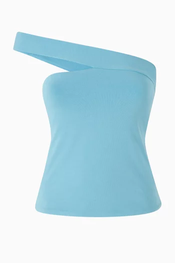 Cotton Jersey Asymmertical Top