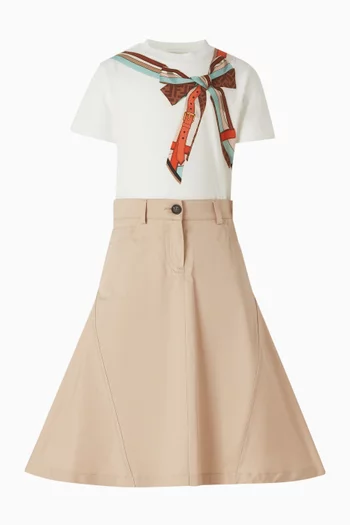 High-Low Skirt in Denim