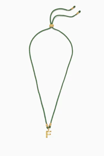 x Fozaza Letter 'F' Necklace in 18kt Yellow Gold