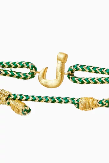 x Fozaza Bedouin Arabic Letter 'Lam' Bracelet in 18kt Gold