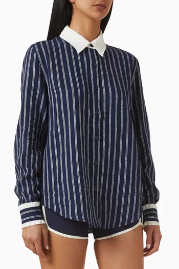 Belize Bobbi Collared Shirt in Linen-blend