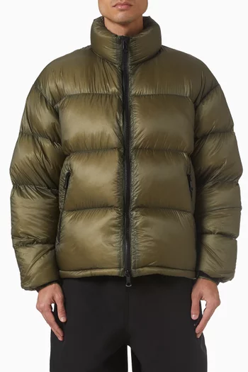 Translucent Funnel Neck Bubble Jacket