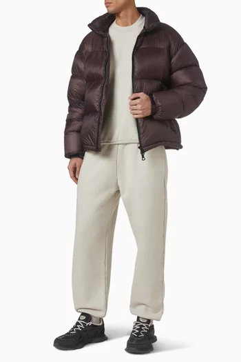 Translucent Funnel Neck Bubble Jacket