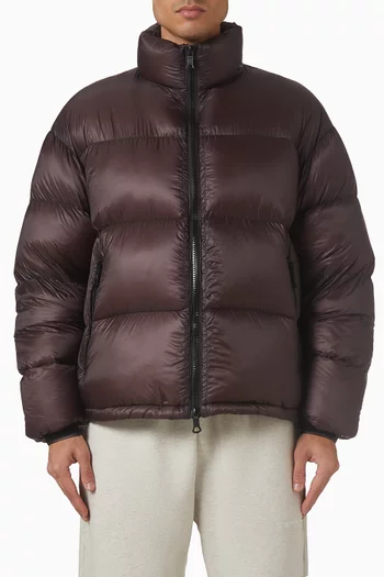 Translucent Funnel Neck Bubble Jacket