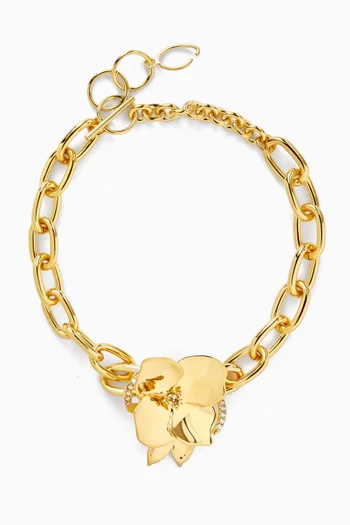 قلادة سلسلة جولد بلوسوم نحاس بلون ذهبي