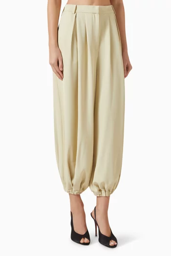 Balloon Voluminous Pants in Crepe
