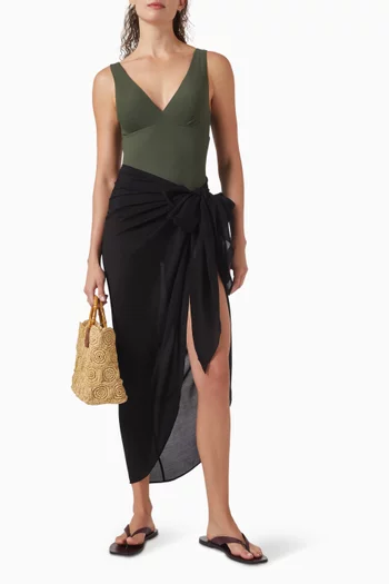 Cremona Tie-front Sarong in Rayon Voile
