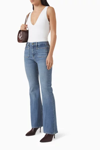 Deep V-neck Bodysuit in Scuba